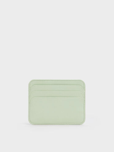 Cleo Quilted Card Holder, Mint Green, hi-res