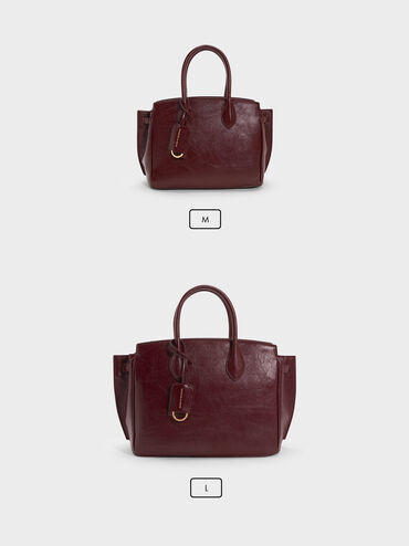 Ginevra Tote Bag, Wineberry Red, hi-res