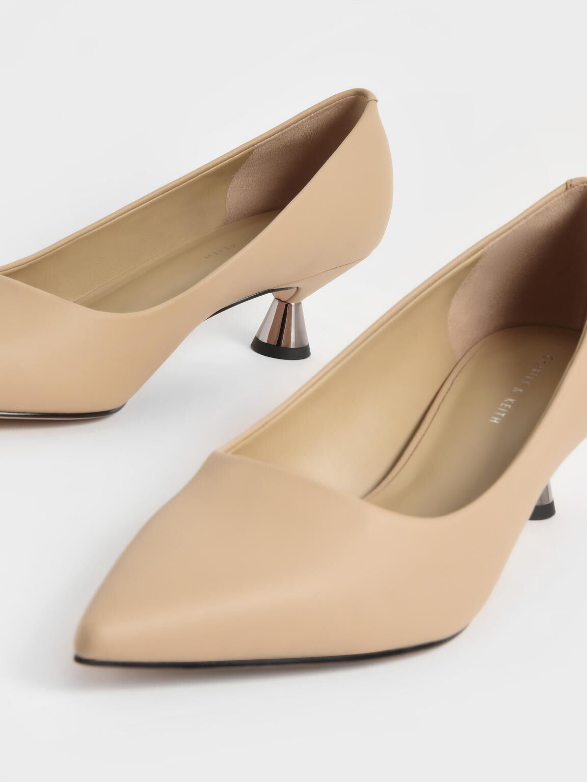 Beige sales pump heels