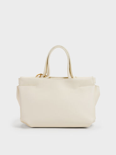 Mini Zephyr Tassel Tote Bag, Cream, hi-res