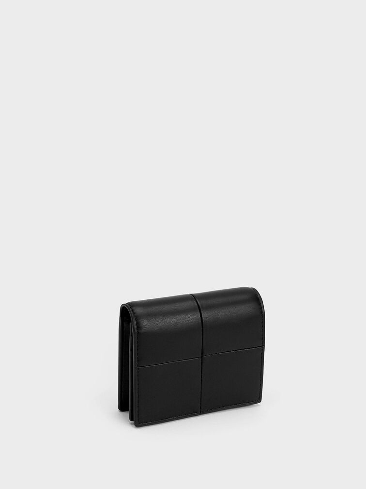 Georgette Small Wallet, Black, hi-res