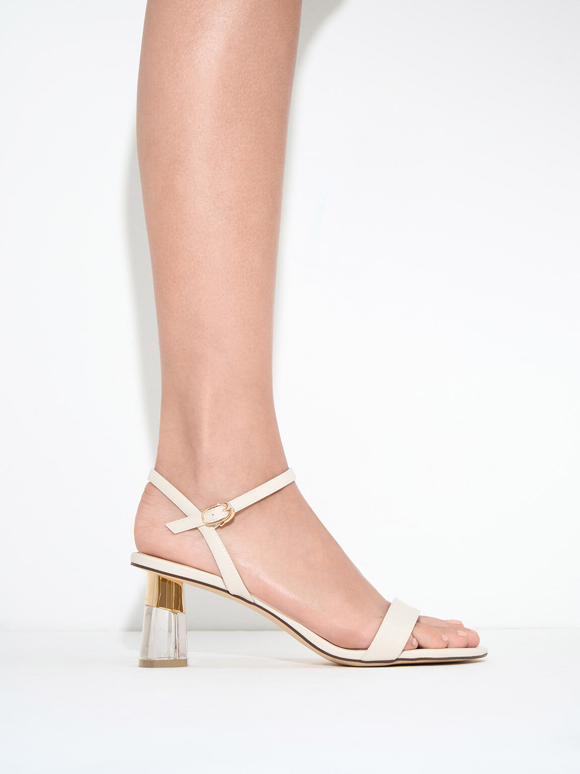 Rockstud Mirror-effect Pump With Matching Straps And Studs 100mm for Woman  in Silver | Valentino US