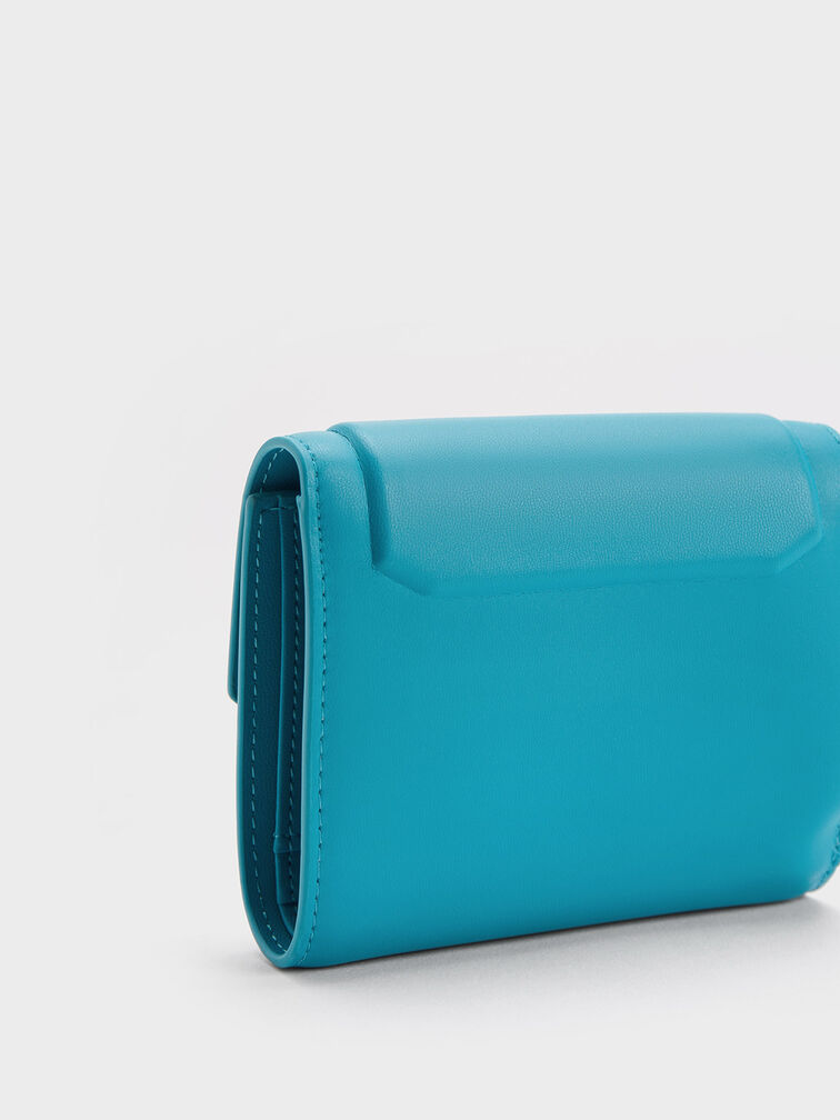 Kalinda Metallic Accent Wallet, Blue, hi-res