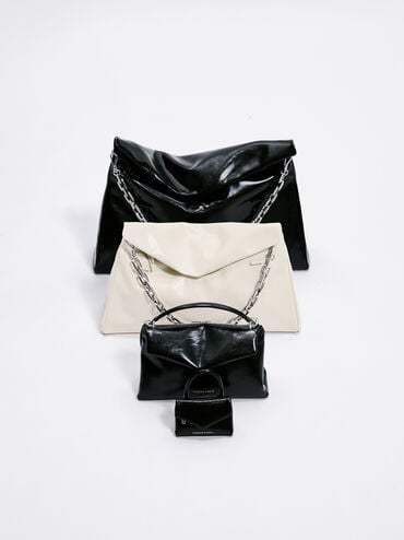 Andromeda Chunky-Chain Trapeze Tote Bag, Cream, hi-res