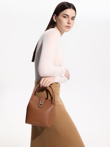 Aubrielle Bucket Bag, Tan, hi-res