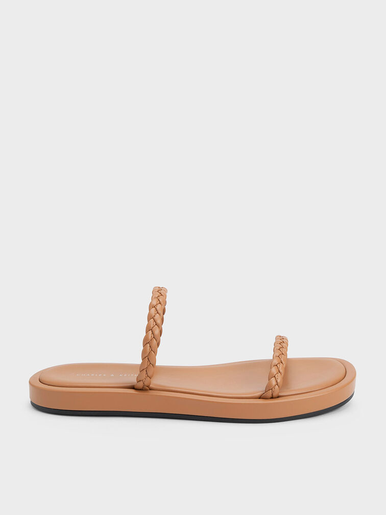 Braided Slides, Caramel, hi-res