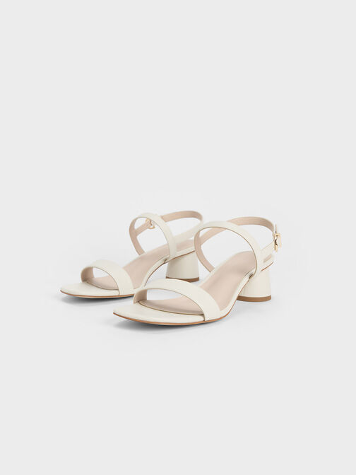 Cylindrical Heel Back Strap Sandals, Chalk, hi-res