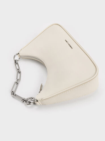 Lane Chain-Strap Shoulder Bag, Cream, hi-res