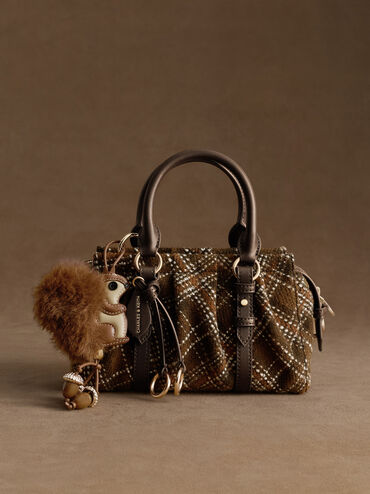 Britton Checkered Top Handle Tote Bag, Multi, hi-res