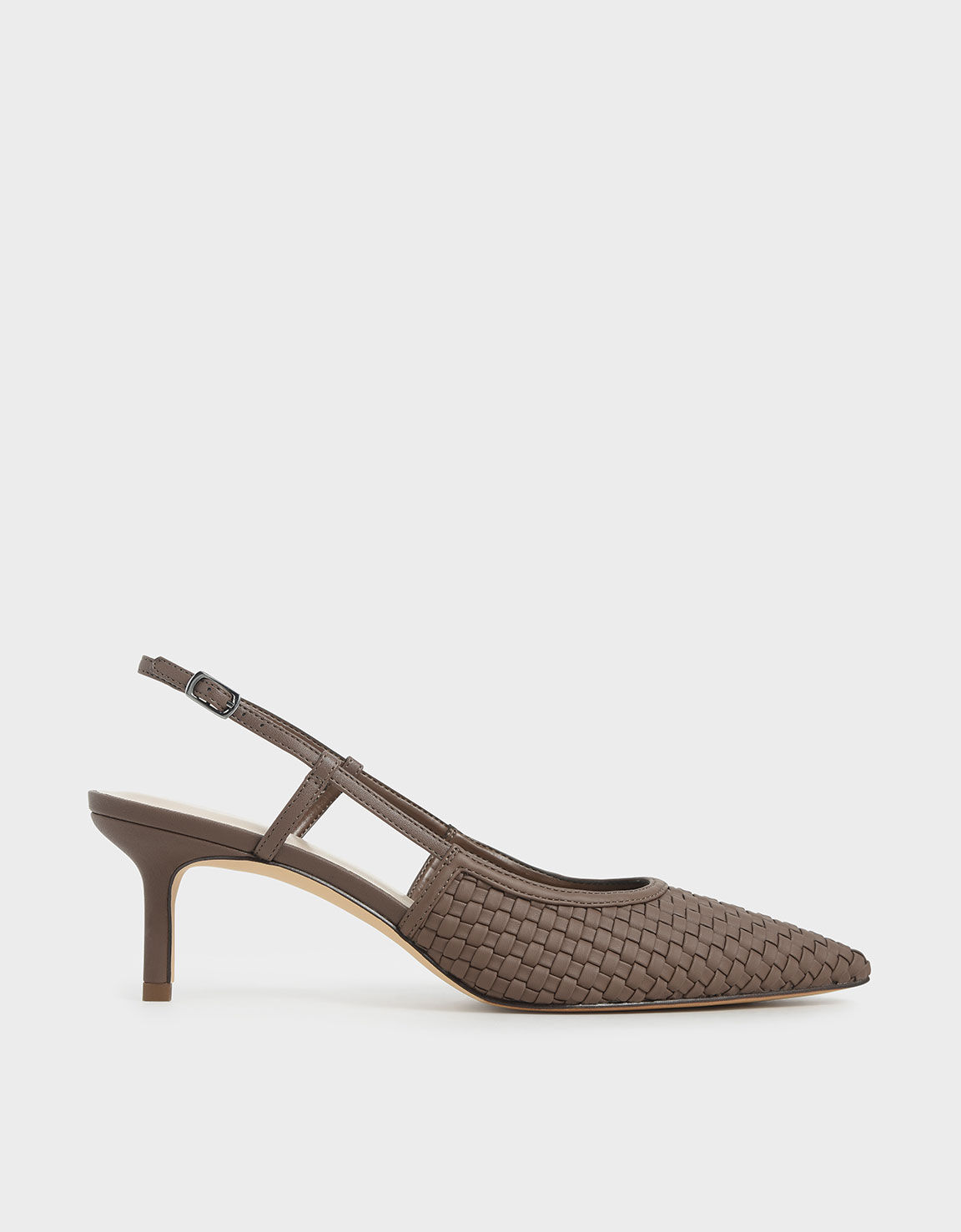 Charles & Keith Trapeze Heel Slingback Pumps | Lyst