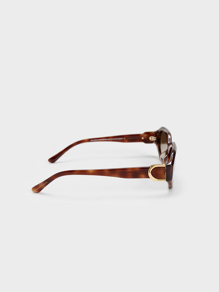 Gabine Recycled Acetate Oval Sunglasses, T. Shell, hi-res
