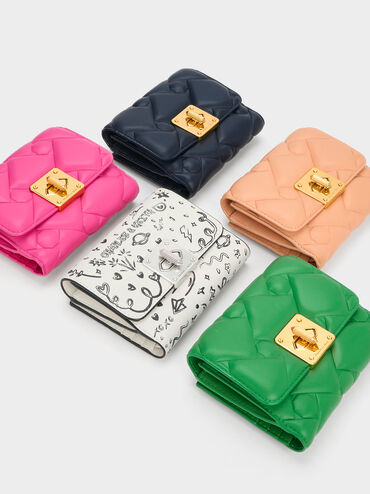 Tillie Quilted Wallet, Green, hi-res