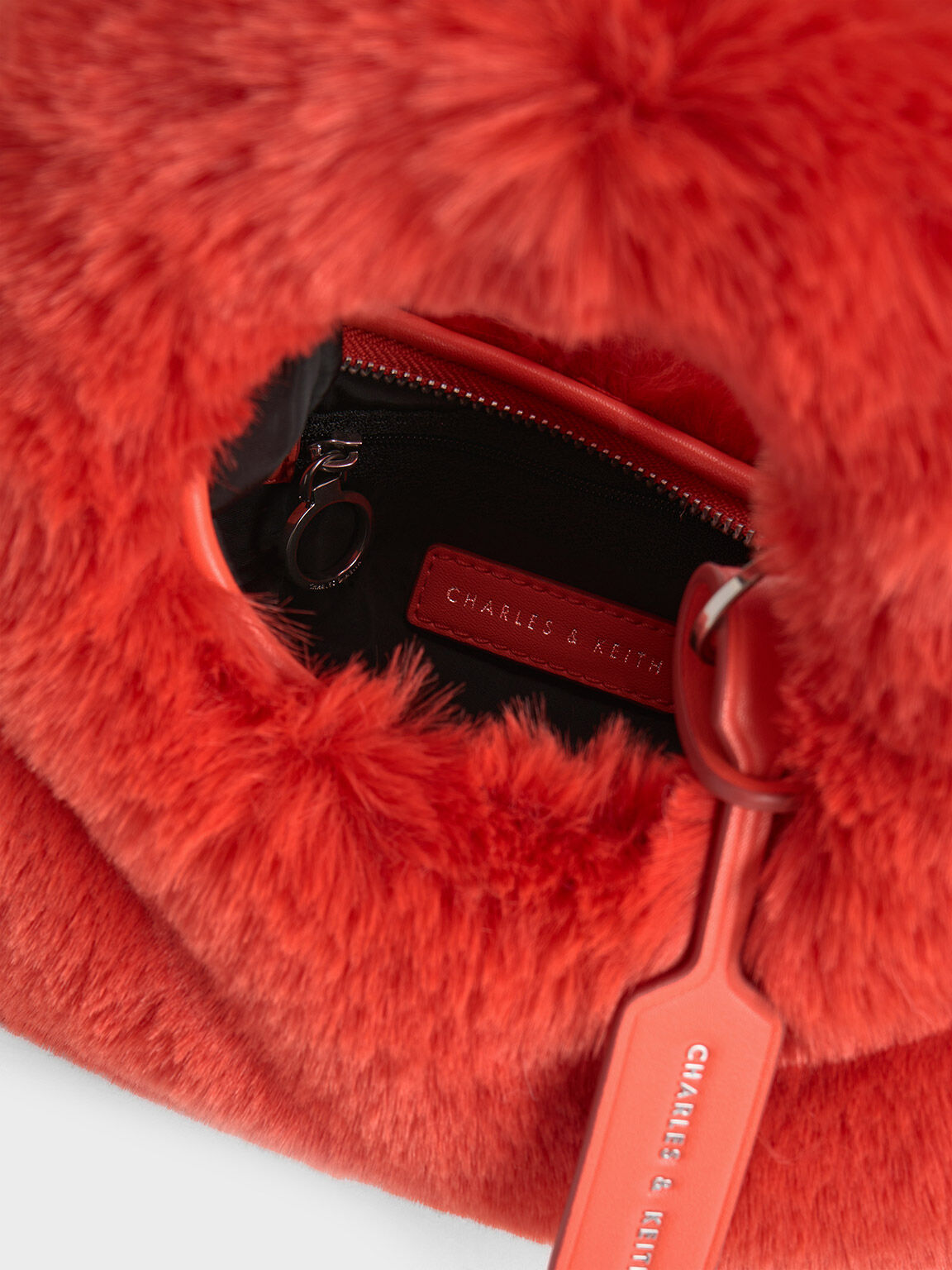 Orange fur clearance bag