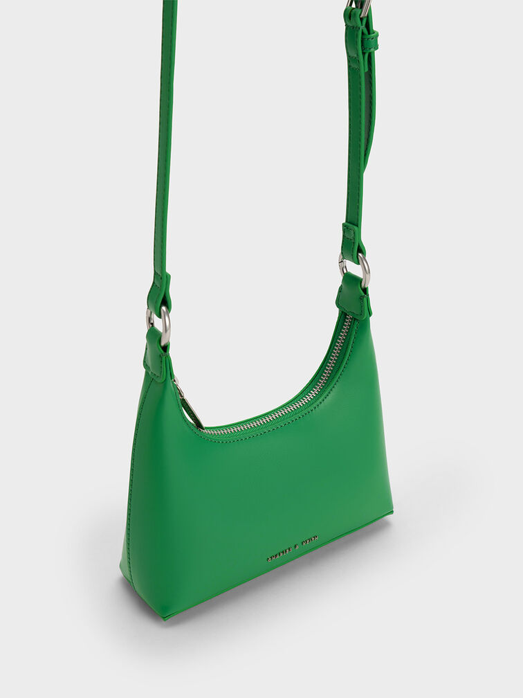 Koi Chain Handle Shoulder Bag, Green, hi-res