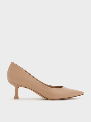 Emmy Pointed Kitten Heel Pumps, Nude, hi-res