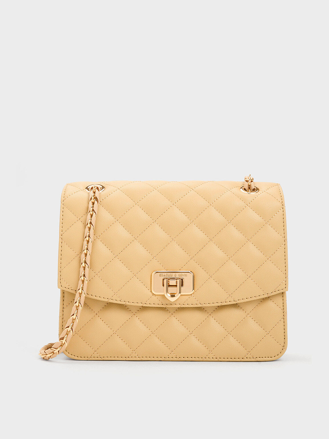 Women Quilted Purse Clutch Small Crossbody Shoulder Bag with Chain Strap  Leather,creamy-white,creamy-white，G115727 - Walmart.com