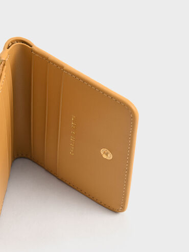 Snap Button Card Holder, Orange, hi-res