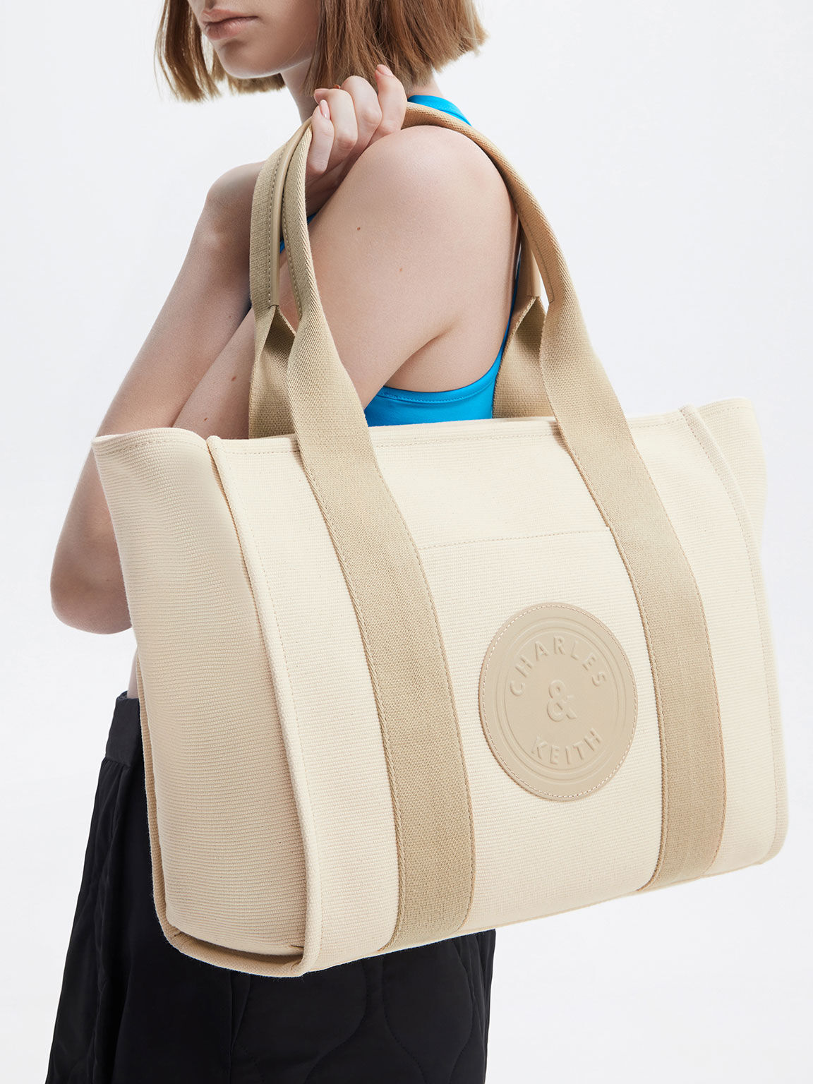 Large canvas shoulder bag clearance