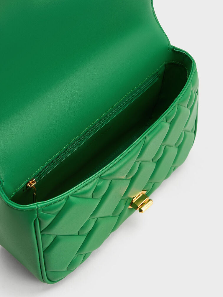 Tillie Quilted Chain Bag, Green, hi-res