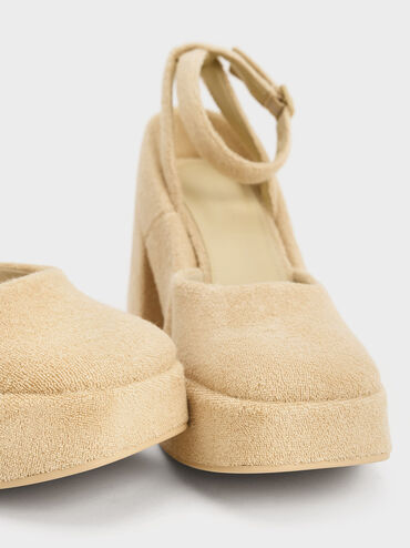 Loey Ankle-Strap Platform Pumps, Beige, hi-res