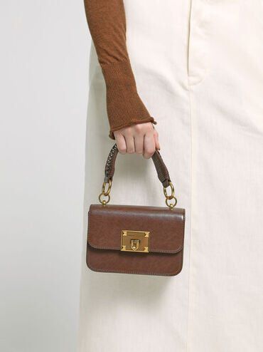 Raleigh Top Handle Bag, Chocolate, hi-res