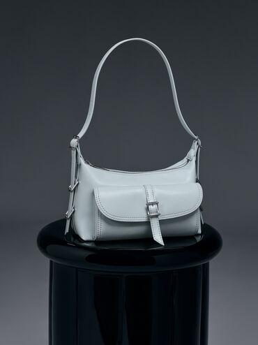 Mini Bryna Belted Hobo Bag, Sea Salt Blue, hi-res