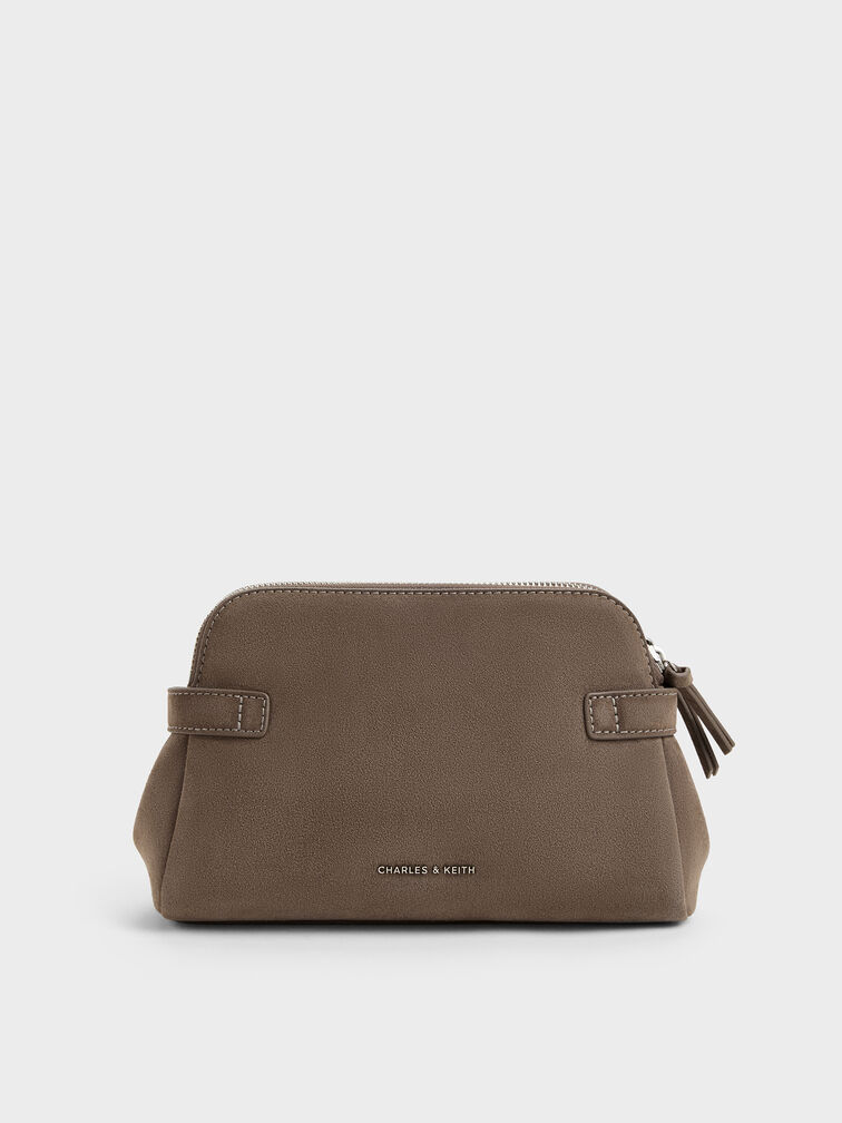 Nellie Heart-Charm Shoulder Bag, Stone Grey, hi-res