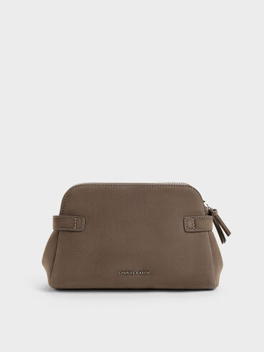 Nellie Heart-Charm Shoulder Bag, Stone Grey, hi-res