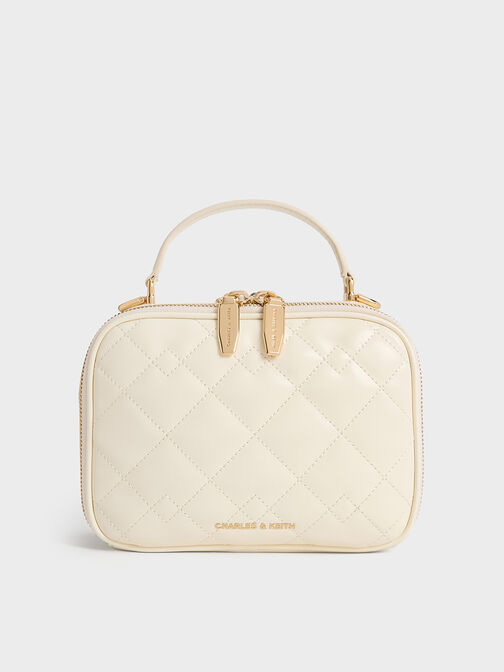 Duo Quilted Vanity Bag, Cream, hi-res