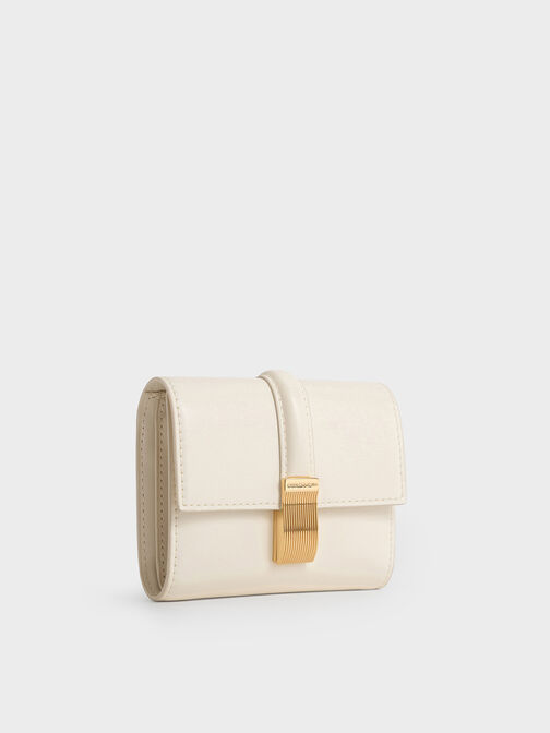 Wisteria Metallic-Accent Wallet, Cream, hi-res