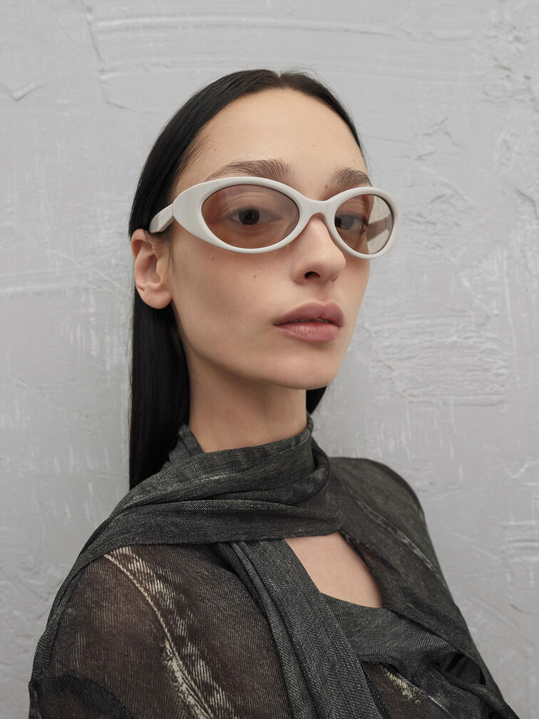 Eden Oval Sports Sunglasses, Chalk, hi-res
