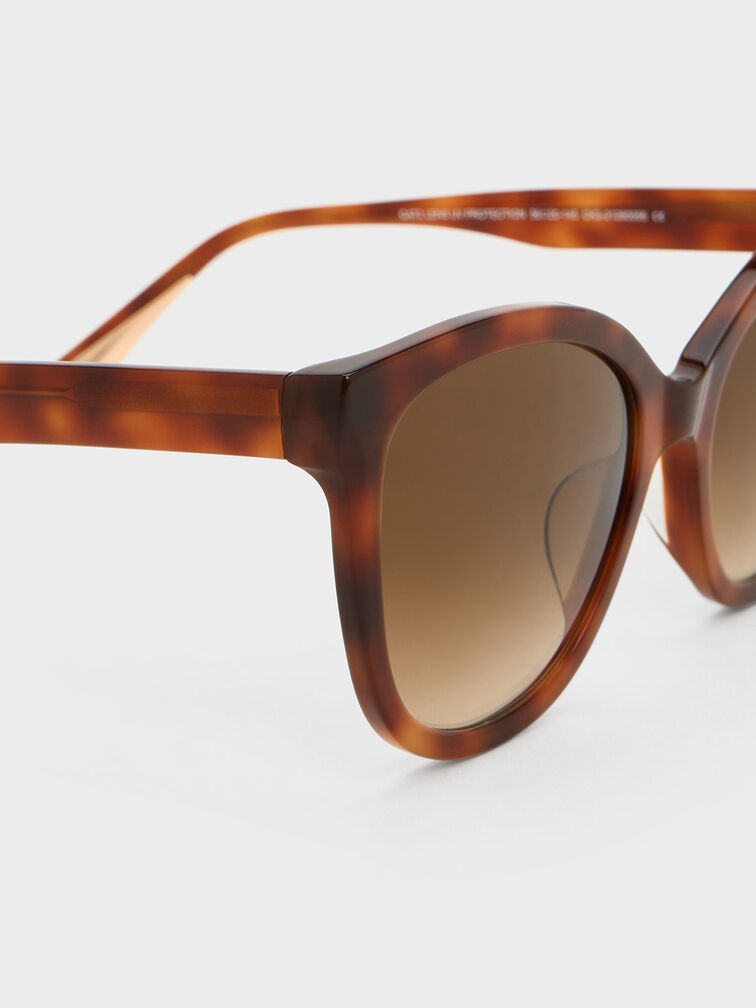 Tortoiseshell Recycled Acetate Oval Sunglasses, T. Shell, hi-res