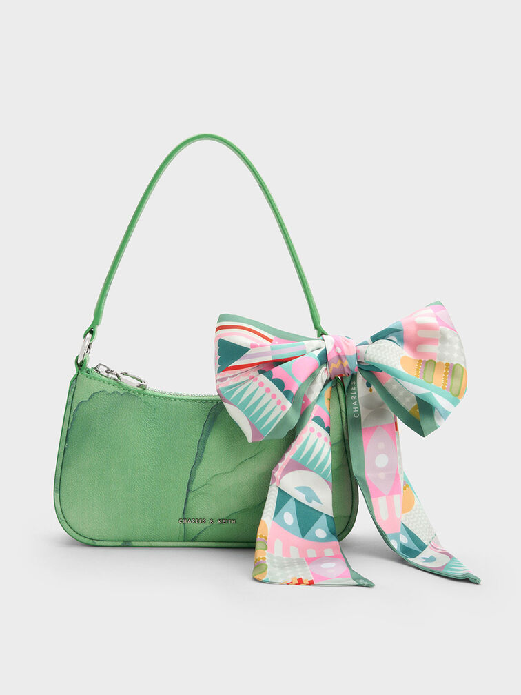 Alcott Scarf Printed Bag, Green, hi-res