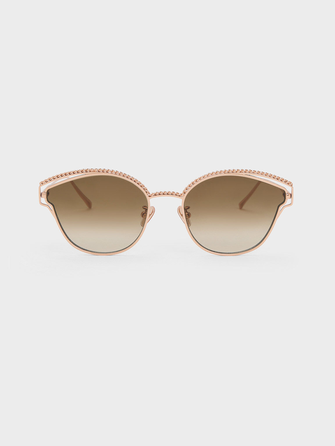 White and rose gold sunglasses outlet