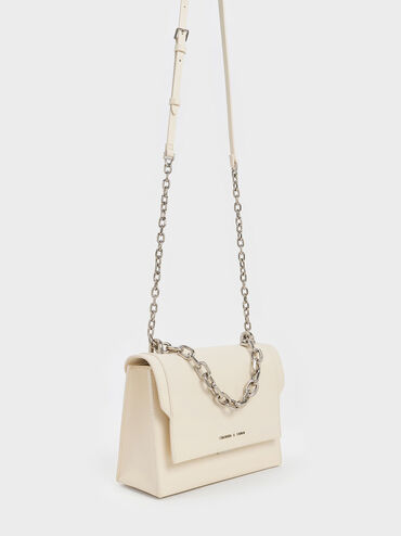 Brennan Chain Handle Crossbody Bag, Cream, hi-res