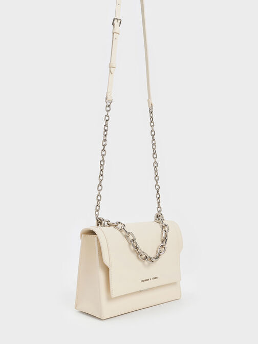 Brennan Chain Handle Crossbody Bag, Cream, hi-res