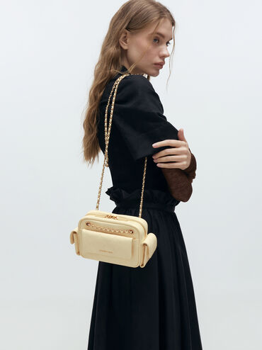 Duo Quilted Crossbody Bag, Butter Yellow, hi-res