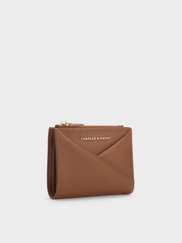 Midori Geometric Top-Zip Wallet, Chocolate, hi-res