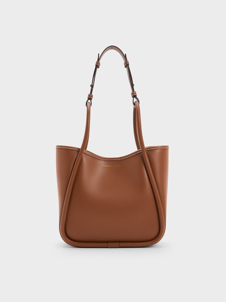 Mini Lyla Tubular Tote Bag, Chocolate, hi-res