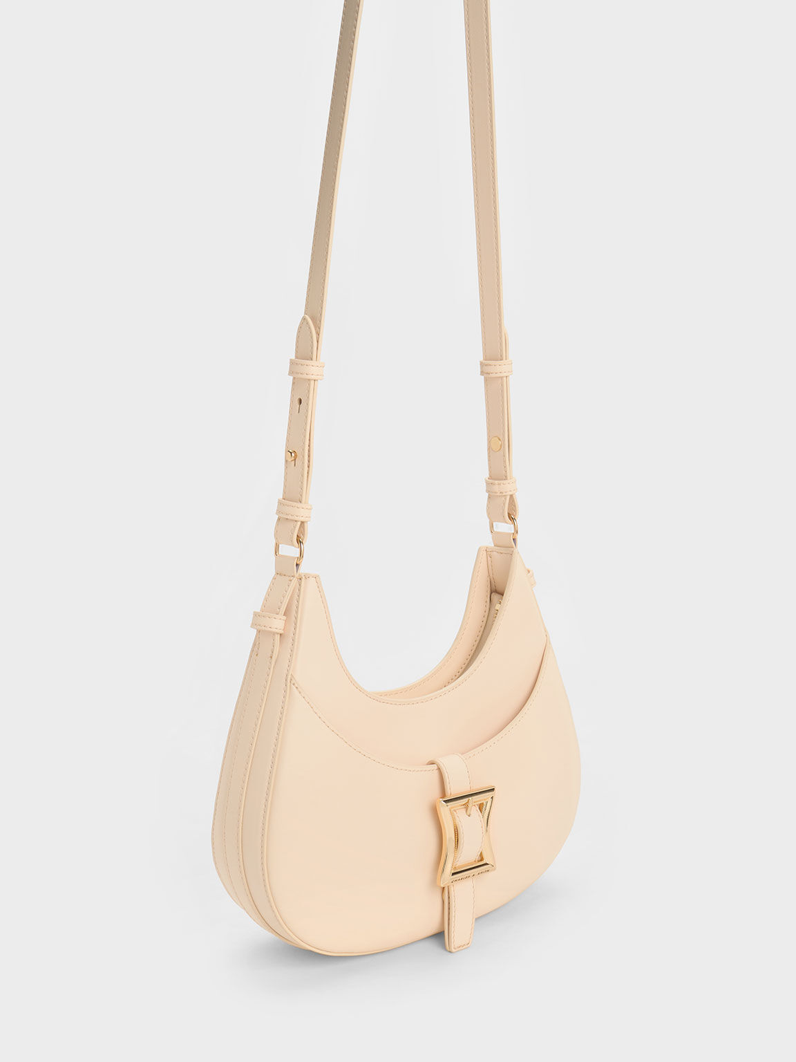 Buy Charles  Keith Beige Ruched Bead Small Shoulder Bag for Women Online   Tata CLiQ Luxury