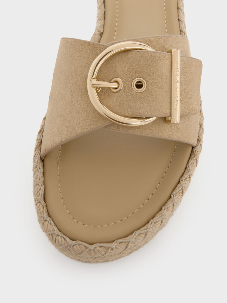 Kaida Faux Suede Buckled Espadrille Sandals, Sand2, hi-res