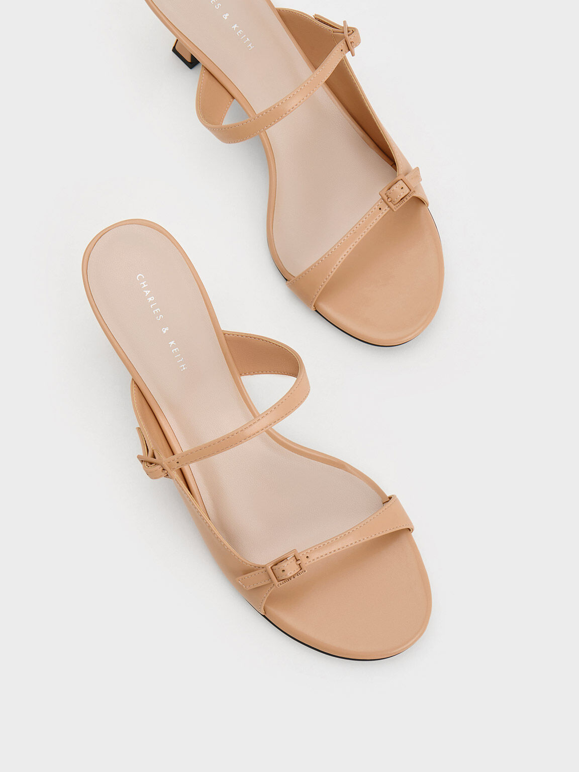 Heeled strappy sales mules