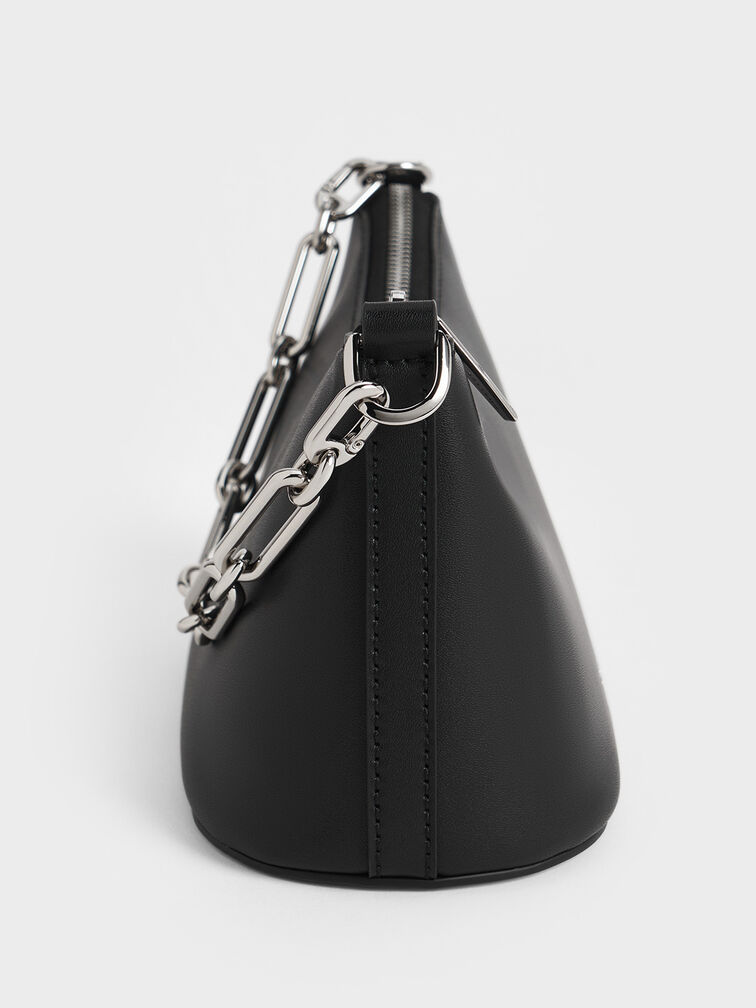 Robyn Elongated Chain-Handle Bag, Noir, hi-res