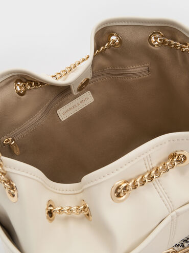 Addison Knotted-Rope Tote Bag, Cream, hi-res