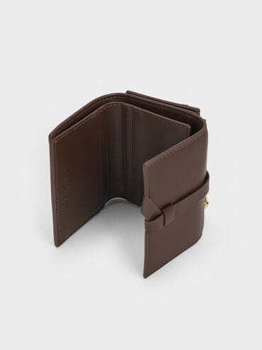 Calla Knotted-Strap Small Wallet, Espresso Brown, hi-res