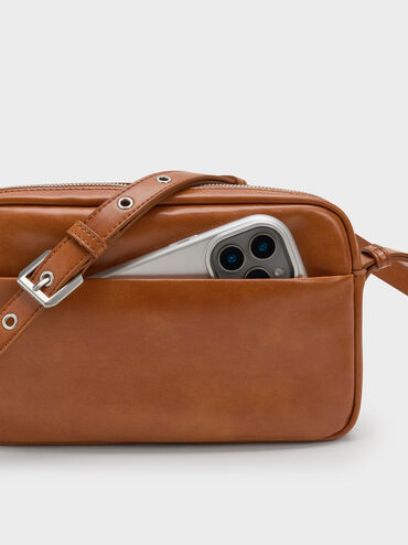 Atwood Chain Crossbody Bag, Distressed Tan, hi-res