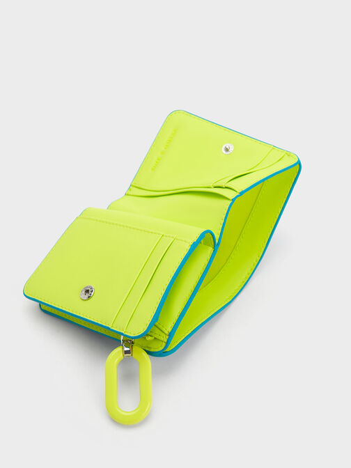 Oval Keychain Zip Wallet, Ocean, hi-res
