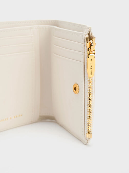 Harmonee Top Zip Small Wallet, Cream, hi-res