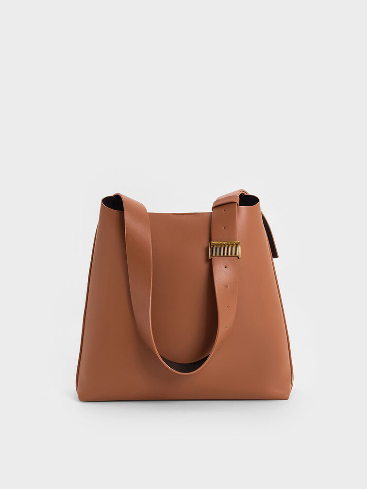 Edna Tote Bag, Chocolate, hi-res