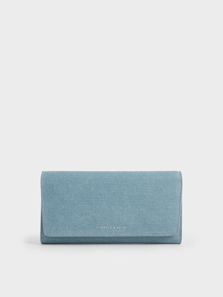 Irie Denim Long Wallet, Denim Blue, hi-res